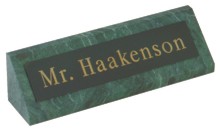 Green Marble Name Bar (8")